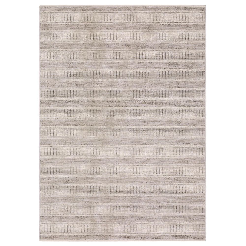 Oriental Weavers Branigan Geometric Beige and Brown 5"3" x 7"6" Area Rug, , large