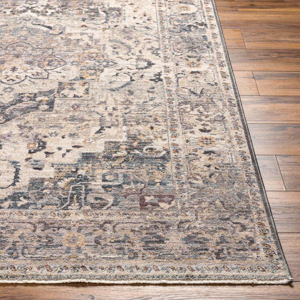 Surya Aida AAD-2311 5&#39; x 7&#39;9&quot; Beige, Medium Gray, Tan, Ivory, Deep Teal and Charcoal Area Rug, , large