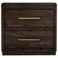 Fallridge Mezquite 2 Drawer Nightstand in Black, , large