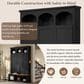 HOMLUX 5-Hook Hall Tree with 3 Hidden Storage in Black and Walnut, , large