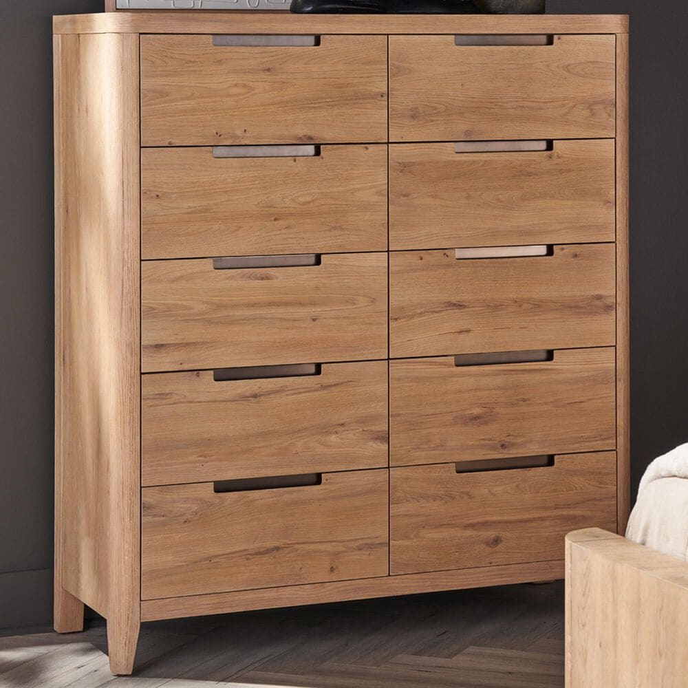 Universal Furniture Modern Walker 10-Drawer Chest in Organic Natural Oak, , large