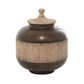 Maple and Jade 12" x 14" Rustic Metal Decorative Jar in Brown, , large