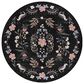 Rifle Paper Co Maison Tuileries 3" Round Black Area Rug, , large