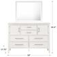 New Heritage Design Andover 6 Drawer Dresser and Mirror in White, , large