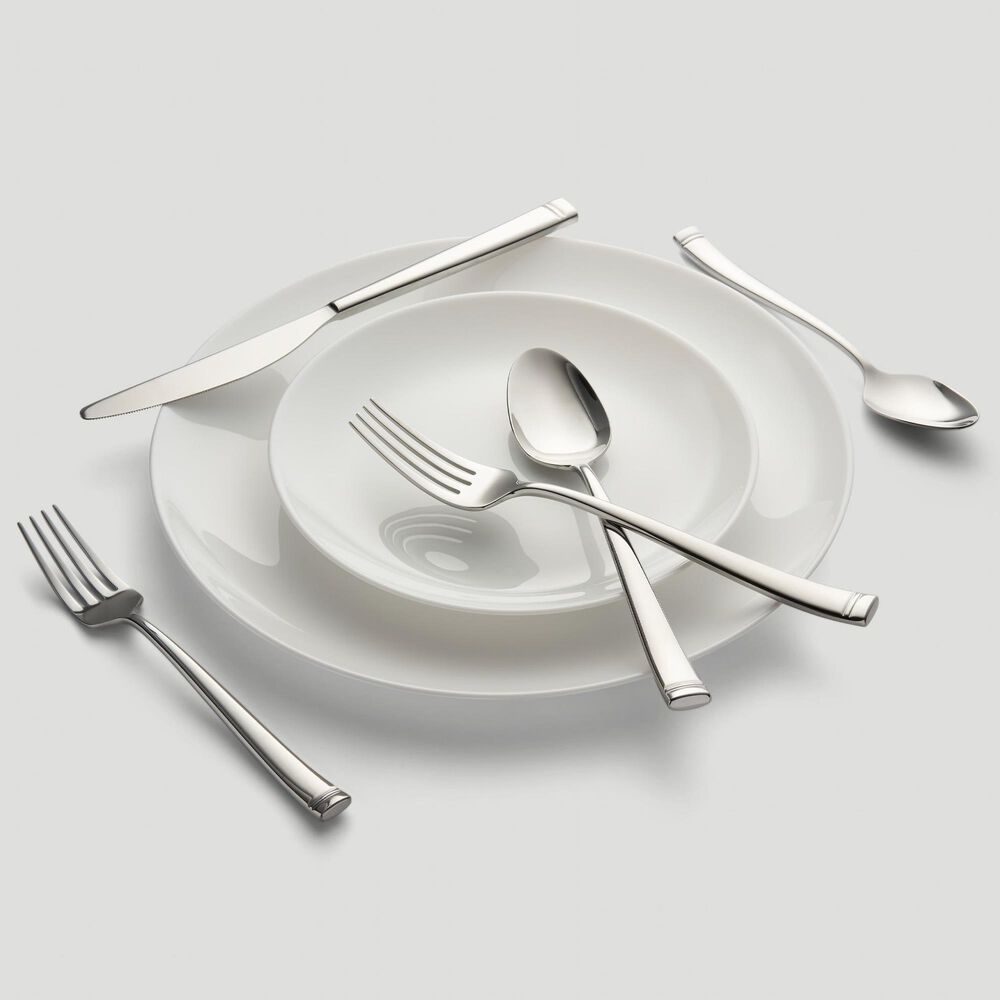 Lenox Kingsland Mirror 20-Piece Flatware Set in Silver, , large