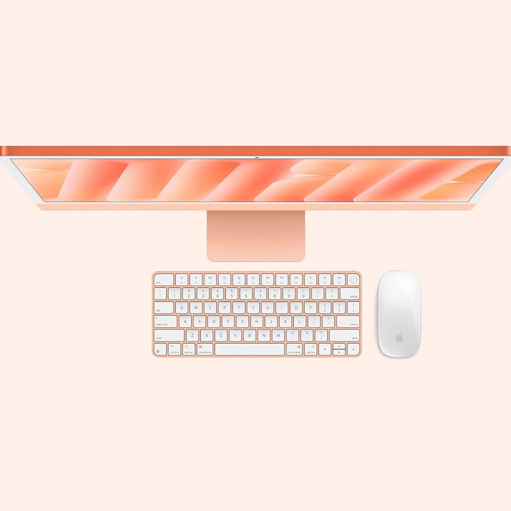 Apple 24-Inch iMac All-in-One Desktop - Apple M4 chip - 10-core CPU - 16GB RAM - 10-core GPU - 512GB SSD in Orange with 3-Year AppleCare+, , large