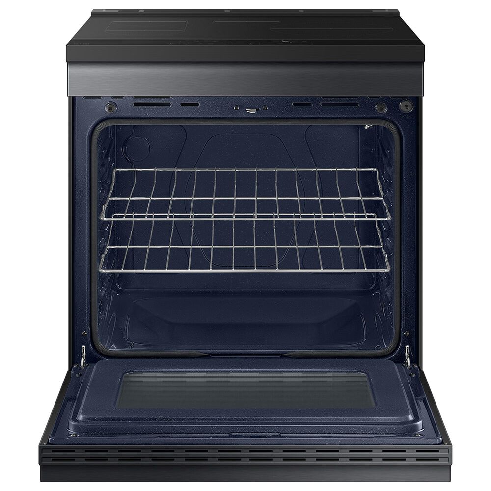 SAMSUNG 2-Piece Kitchen Package with 30&quot; Slide-In Induction Range and 2.1 Cu. Ft. Over-the-Range Microwave in Matte Black Stainless Steel, , large