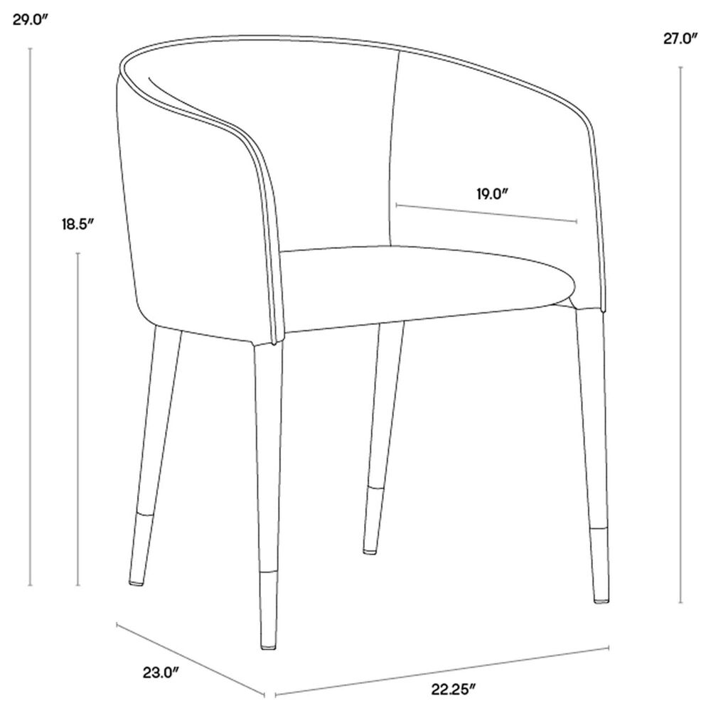37B Asher Dining Chair in Black and Gold, , large