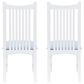 Linon Home Decor Bonnie Side Chair with Light Blue Faux Leather Cushion in White (Set of 2), , large