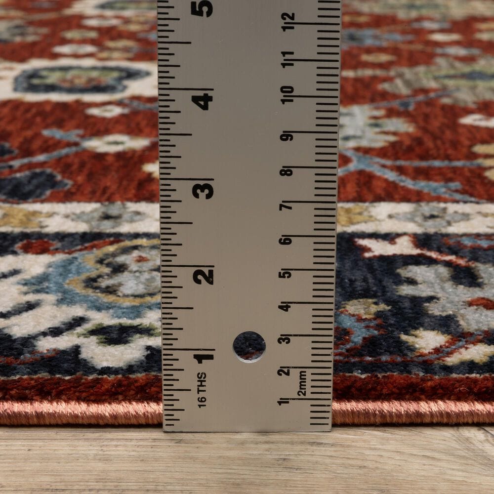 Oriental Weavers Eliana ELI12 Red and Blue 3&#39;3&quot; x 5&#39; Area Rug, , large