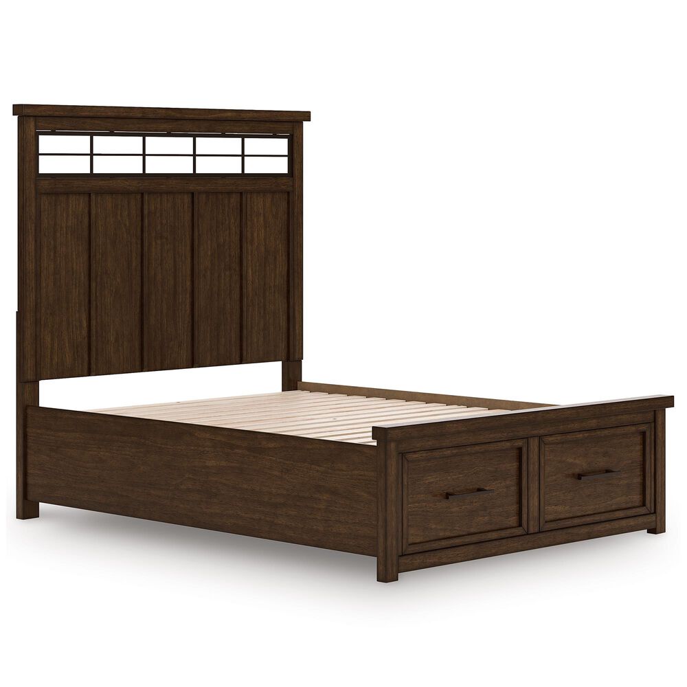 Ashley Taffenbrook Queen Storage Bed in Medium Brown, , large