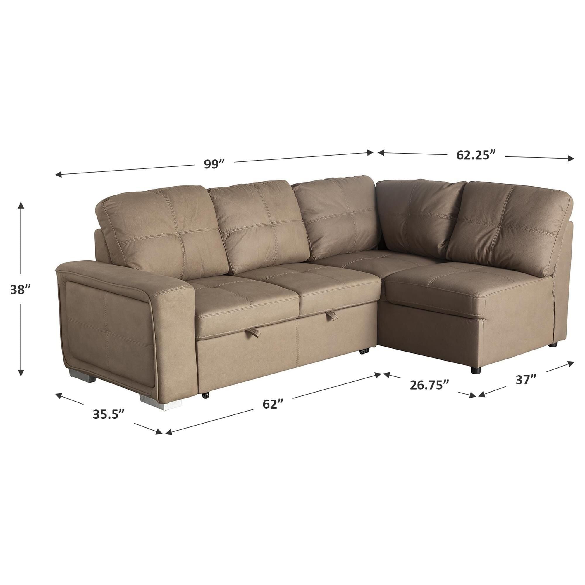 Bellini gray sectional with outlet sleeper