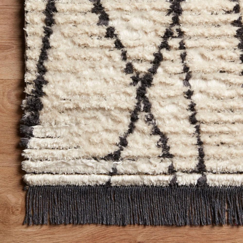 Chris Loves Julia x Loloi Alice ALI-01 2&#39;7&quot; x 4&#39; Cream and Charcoal Area Rug, , large