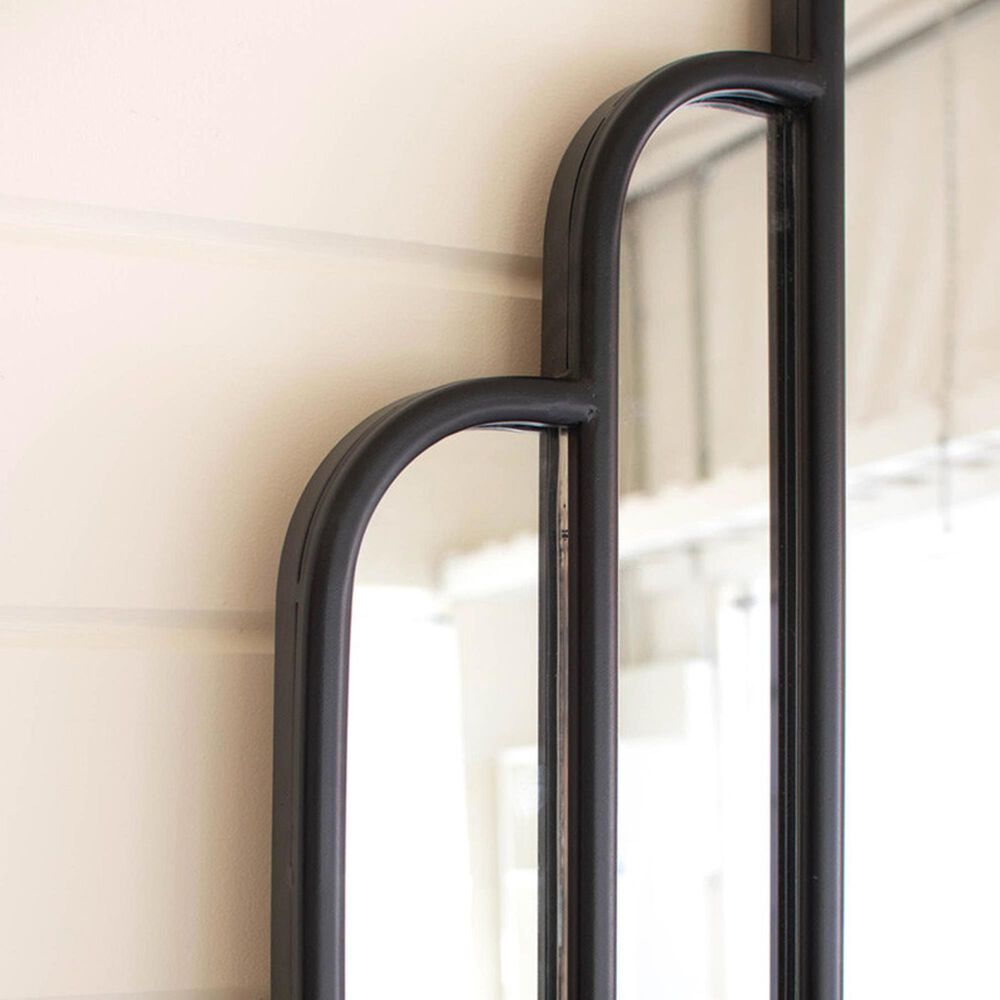 Kalalou Multi-Level Wall Mirror in Antique Black, , large
