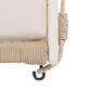 HOMLUX Patio Woven Rope Swing Sofa with White Steel in Beige, , large