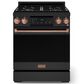 Thor Kitchen Gordon Ramsay 4.55 Cu. Ft. 30" Professional Liquid Propane Range with Rose Gold Handle Kit in Black, , large