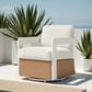 Zuo Modern Gelo Outdoor Swivel Chair in White, , large