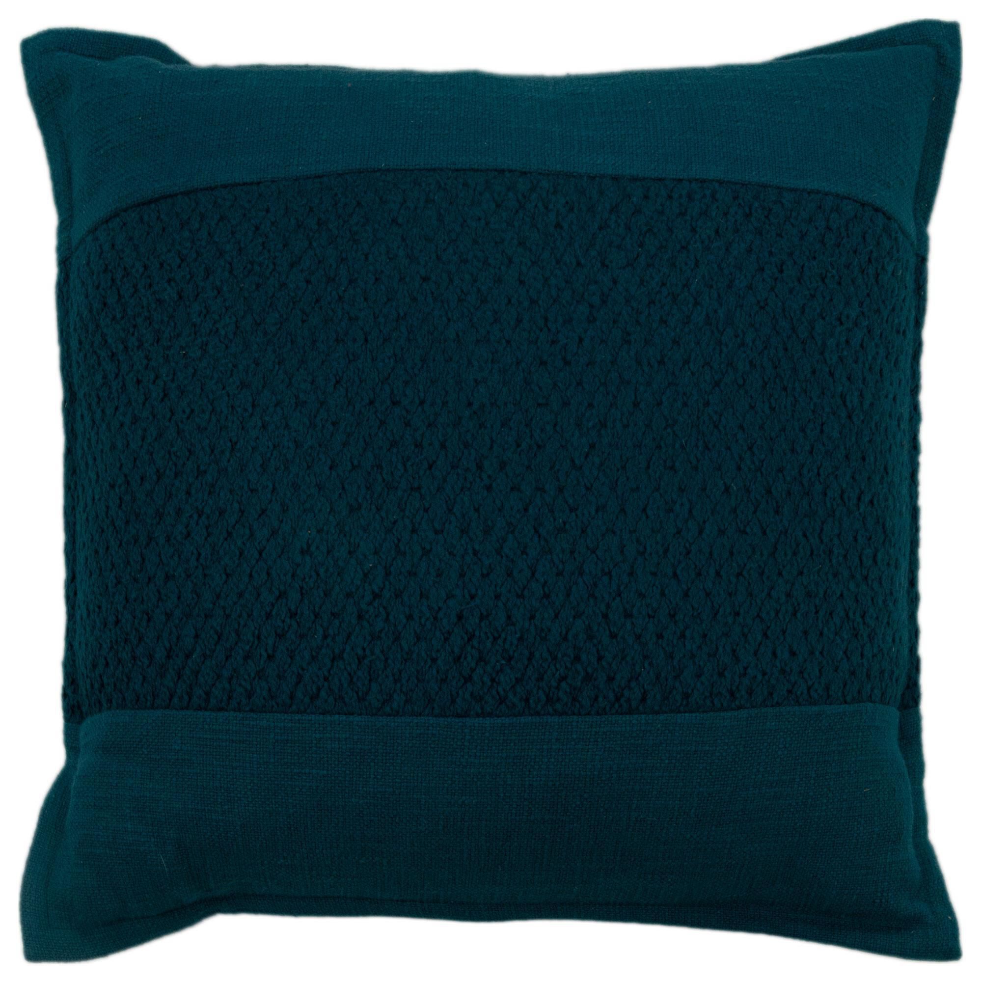 Teal textured throw pillow on sale