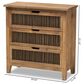 Baxton Studio Clement 3-Drawer Storage Cabinet in Medium Oak, , large