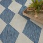 Nourison Positano Geometric Navy Blue 7" x 10" Indoor/Outdoor Area Rug, , large