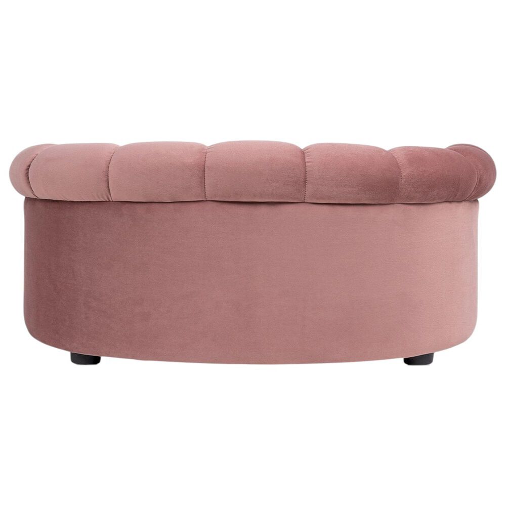 Jennifer Taylor Home Halle 35.5" Rolled-Arm Dog Bed with Channel-Tufted Back in Ash Rose Pink, , large