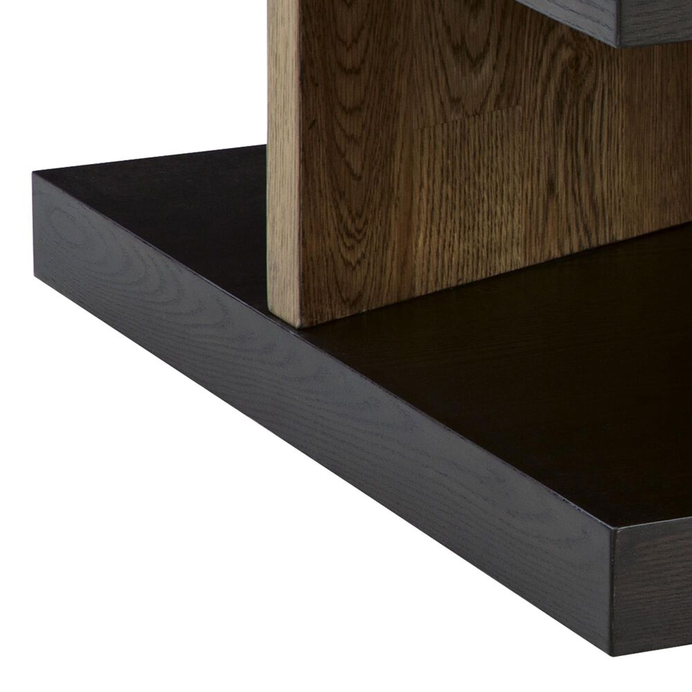 Ashley Kocomore Rectangular Coffee Table in Dark Warm Brown and Light Natural Oak, , large