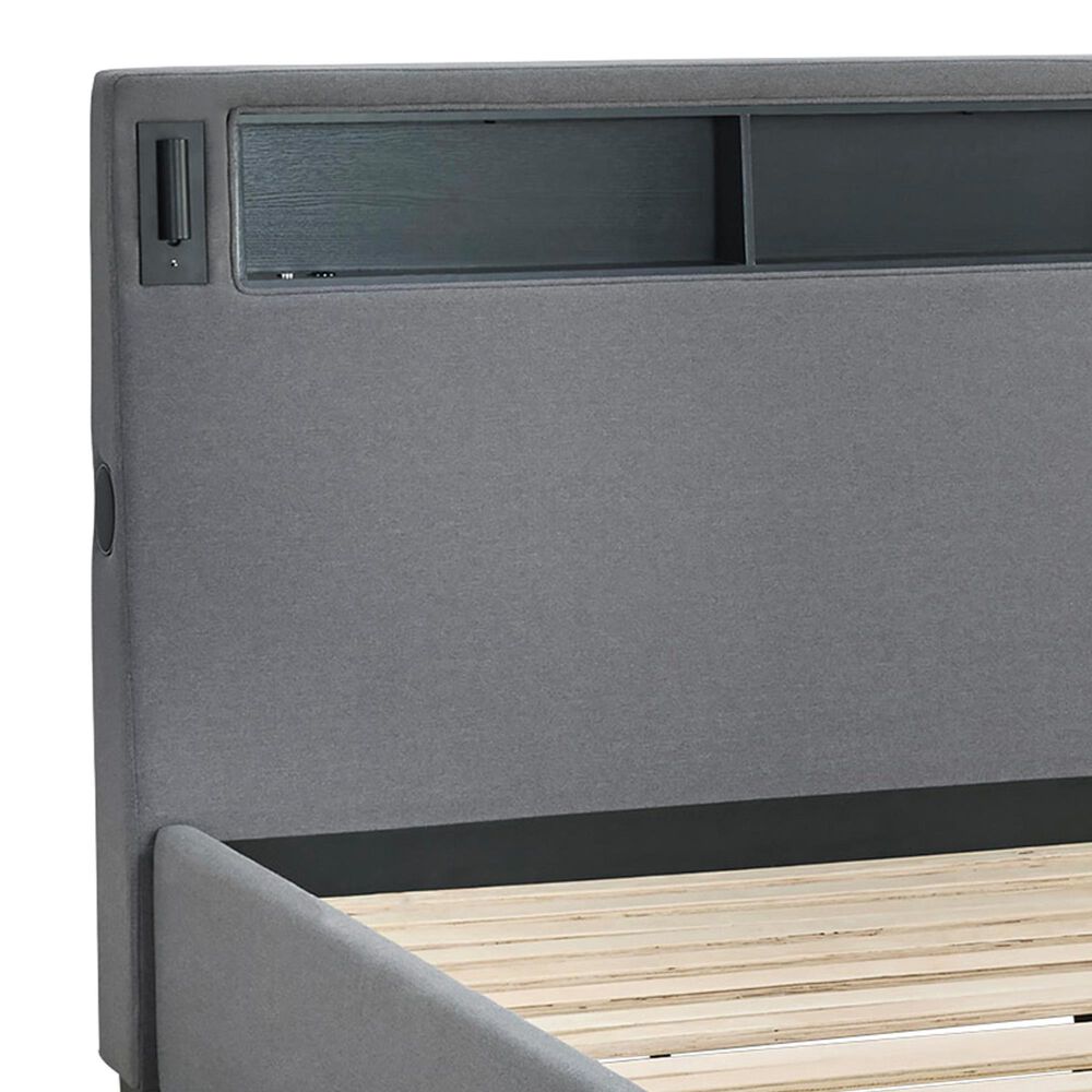 Ashley Verishaw King Platform Upholstered Bed in Gray, , large