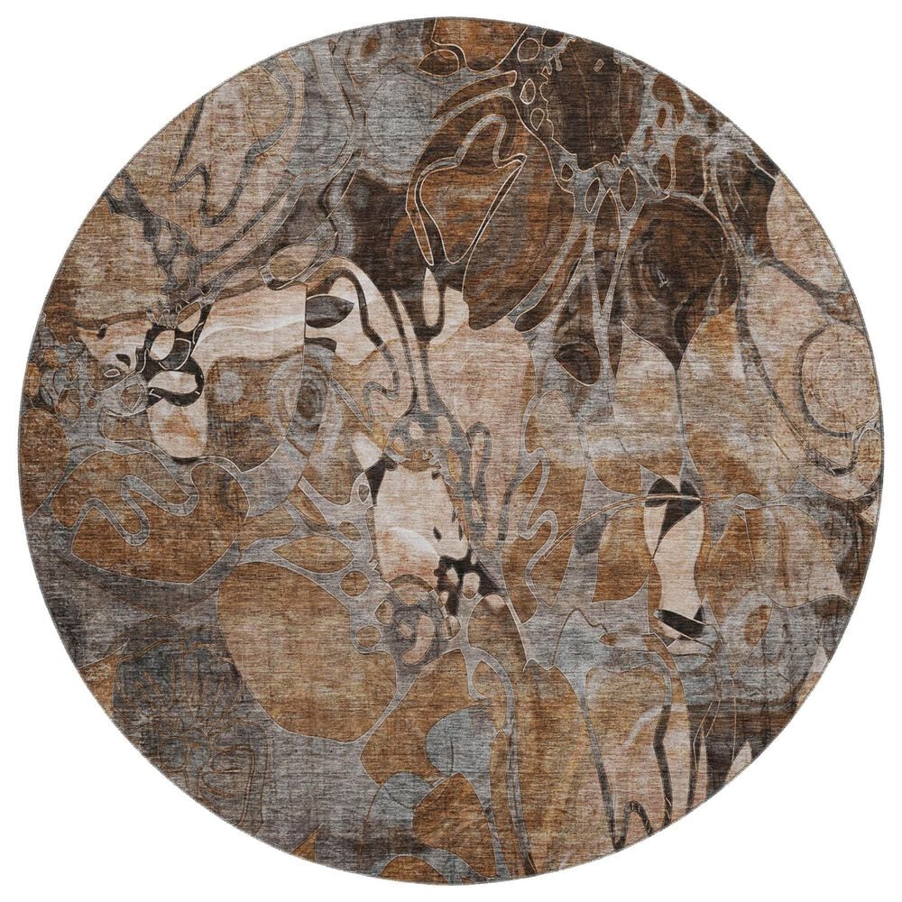 Dalyn Rug Company Trevi 8" Round Paprika Area Rug, , large