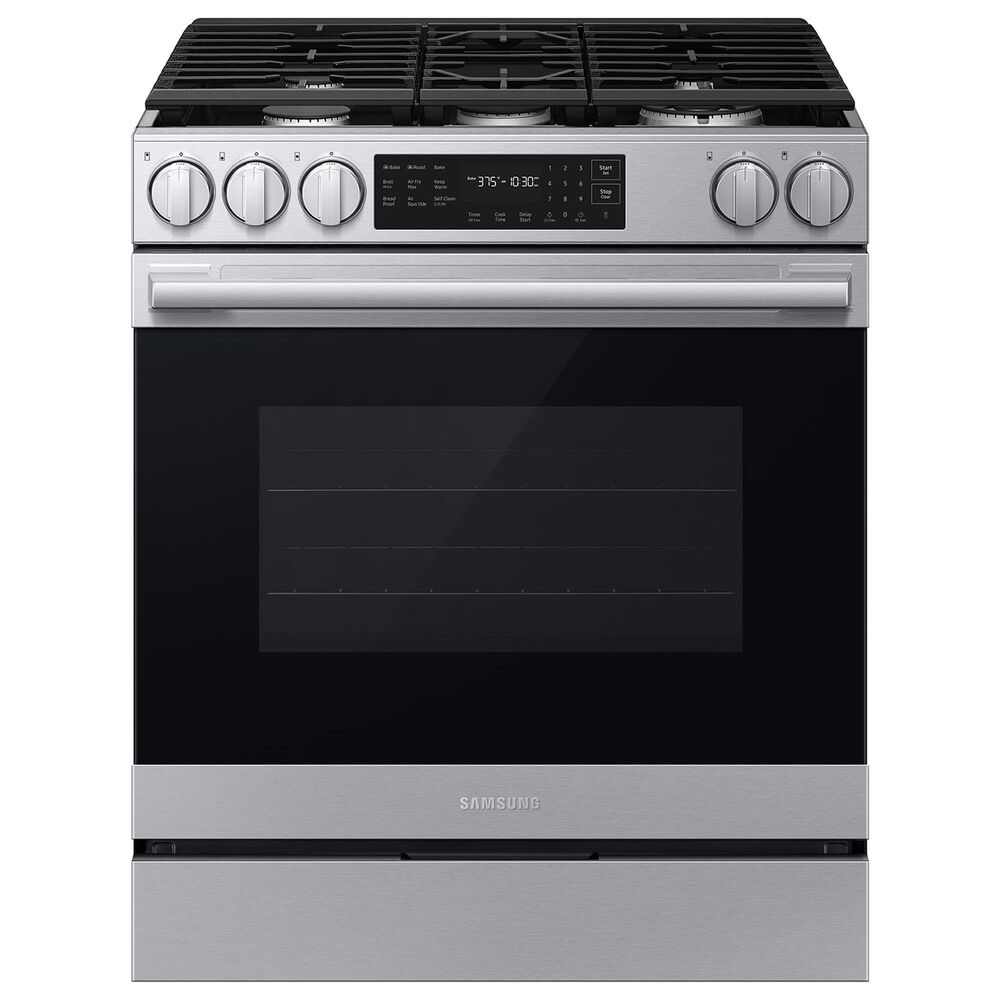 Samsung Bespoke 6.0 Cu. Ft. Smart Slide-In Gas Range with True Convection in Stainless Steel, , large