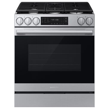 Samsung Bespoke 6.0 Cu. Ft. Smart Slide-In Gas Range with True Convection in Stainless Steel, , large