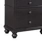 Riva Ridge Oxford Queen Panel Bed with Two Nightstands in Black, , large