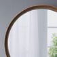 A&B Home Round Wall Mirror in Brown, , large