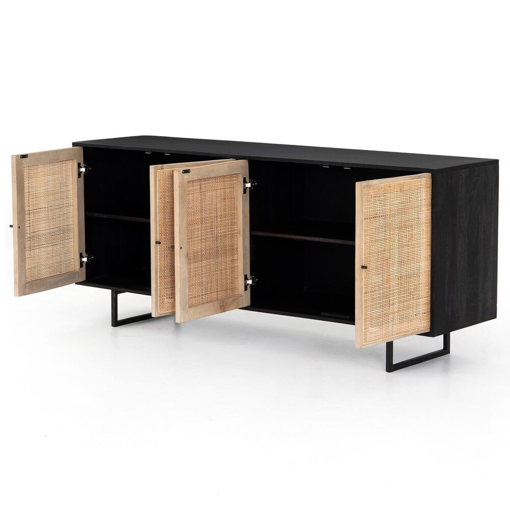 Four Hands Prescott Carmel Sideboard in Black Wash, Natural and Charcoal Grey, , large