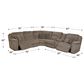 HomeStretch Catalina 3-Piece Right Facing Power Reclining Curved Sectional in Gray, , large