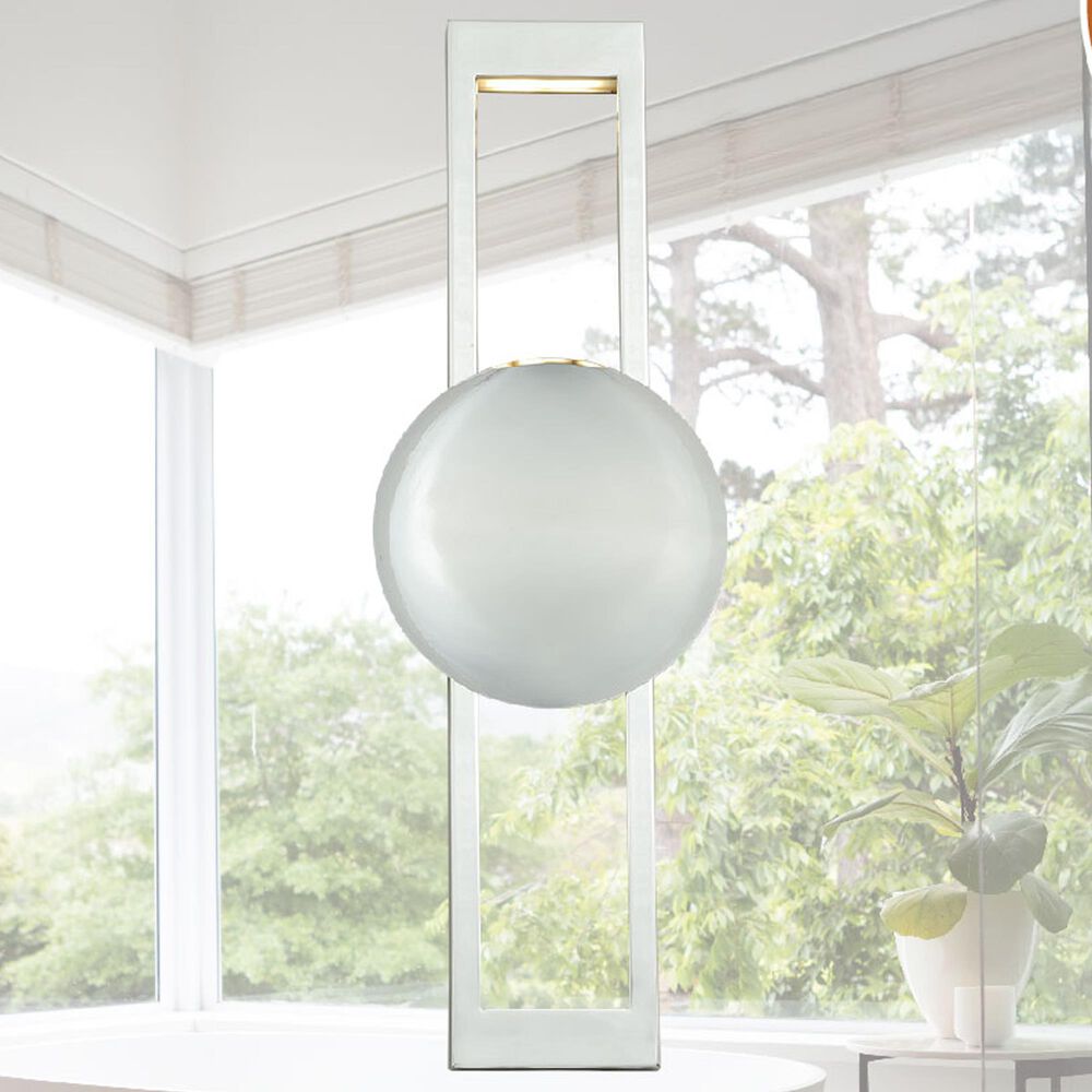 Vaxcel Aline 1-Light Wall Sconce in Polished Nickel, , large