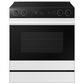 Samsung Bespoke 2-Piece Kitchen Package with 2.1 Cu. Ft. Over-The-Range Microwave and 6.3 Cu. Ft. Slide In Electric Range in White Glass, , large