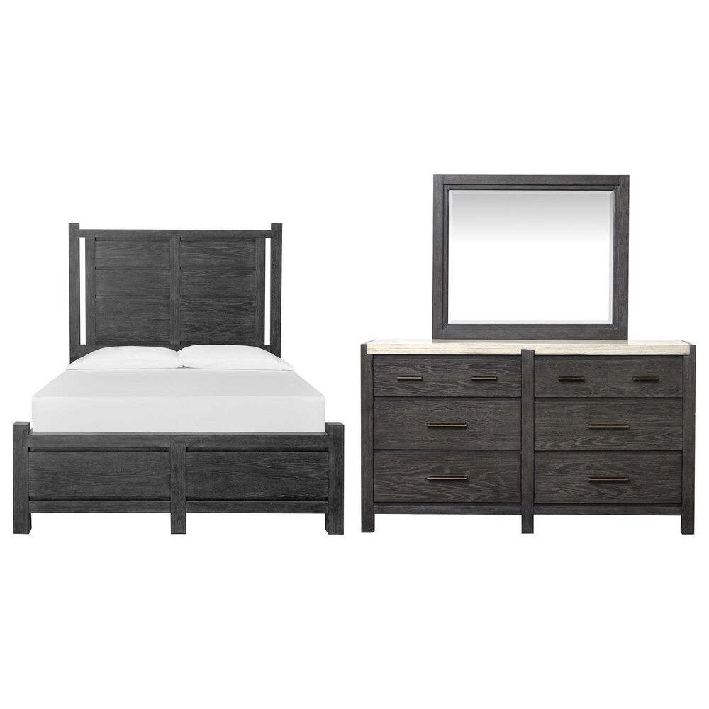 Nicolette Home Plum Creek 3 Piece Queen Panel Bedroom Set in Ravenwood Black, , large