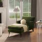 Jennifer Taylor Home Alana Chaise Lounge Chair in Olive Green Velvet, , large