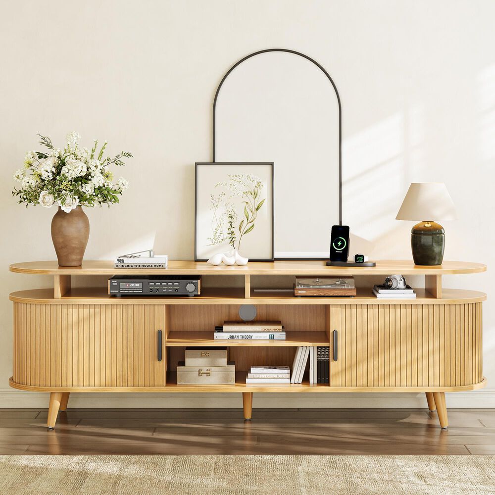 HOMLUX 70" TV Stand in Natural Stone, , large