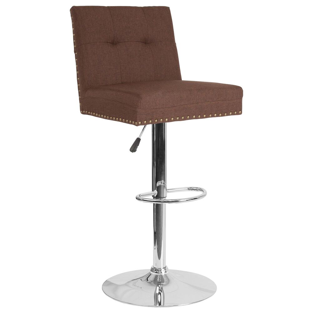Flash Furniture Ravello Adjustable Barstool in Brown, , large
