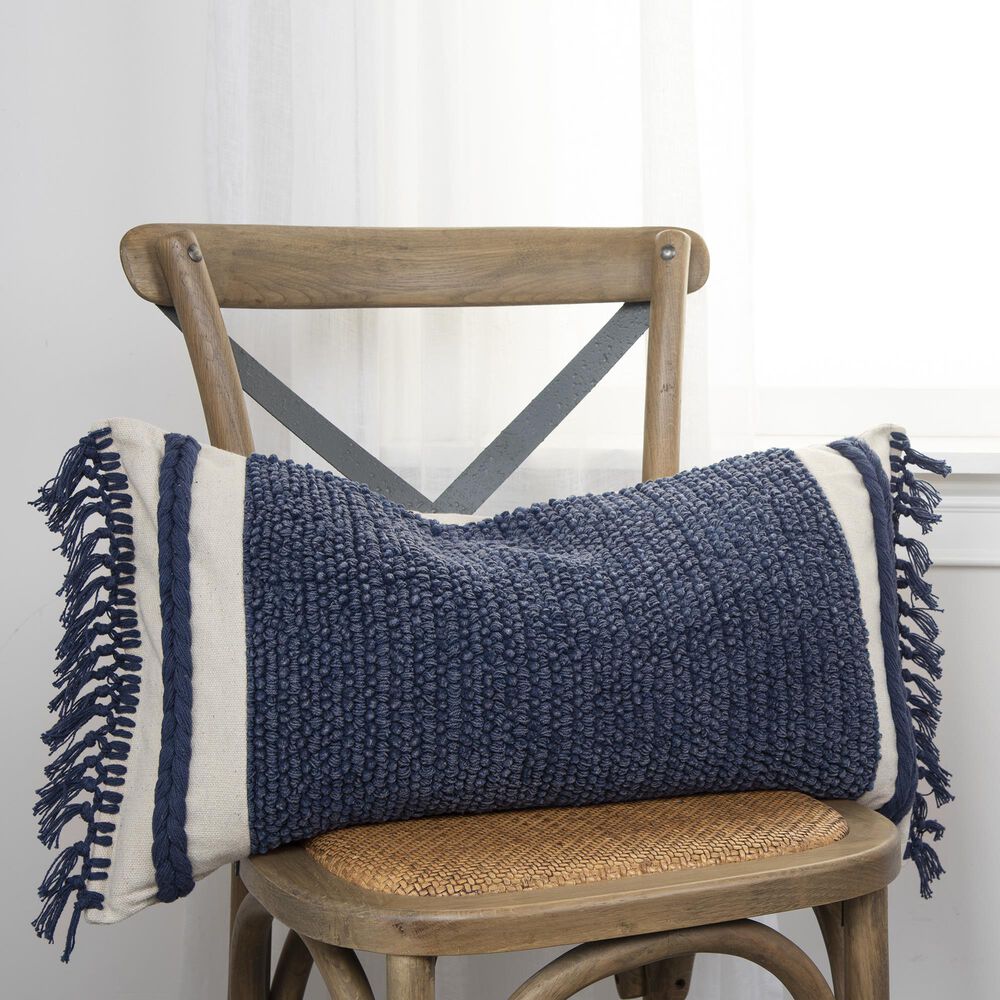 Rizzy Home 14&quot; x 26&quot; Pillow in Blue, , large