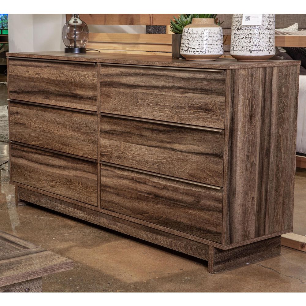 Ashley Shallifer 6 Drawer Dresser in Brown, , large