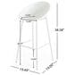 Hearth and Haven Gable Outdoor Barstool with Metal Frame in White (Set of 2), , large