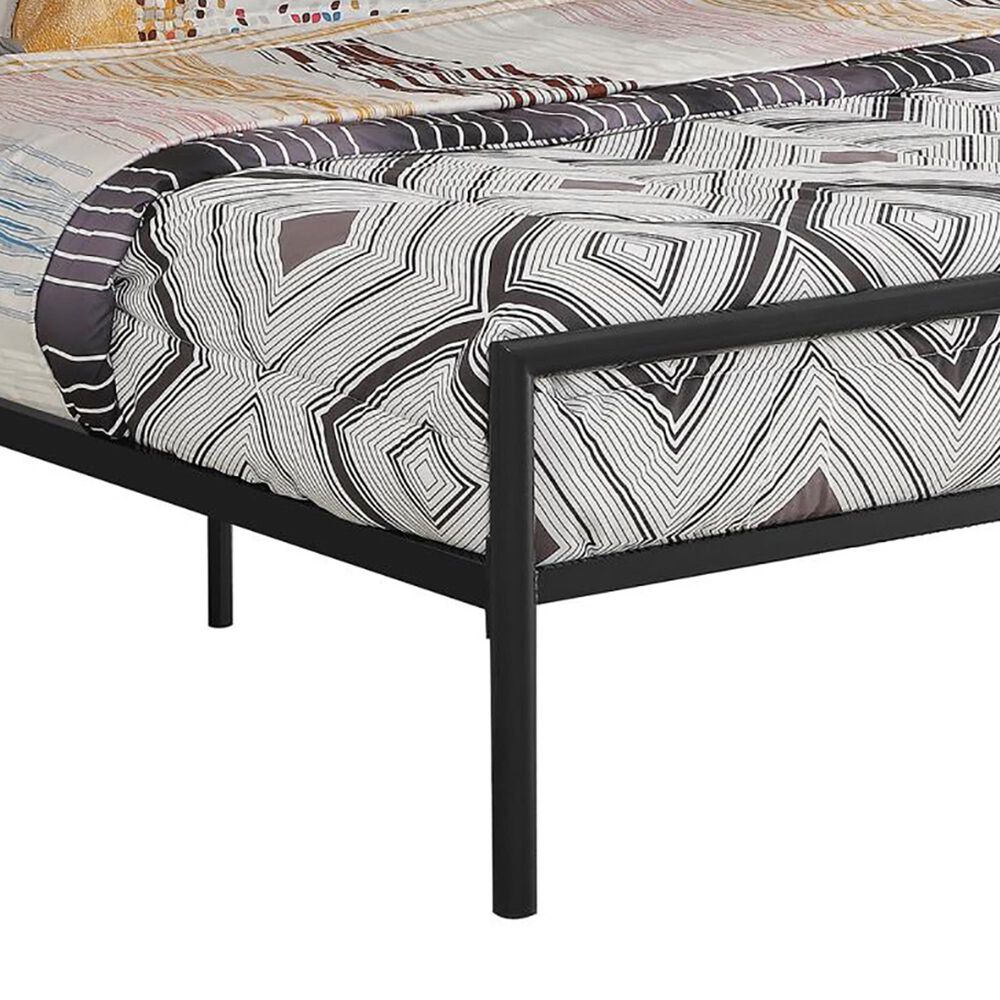 Hearth and Haven Full Platform Bed with Headboard and Footboard in Grey, , large