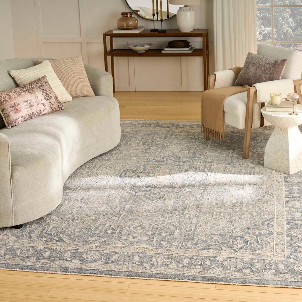 Nourison Retreat RET02 Blue 5'3" x 7'6" Area Rug, , large