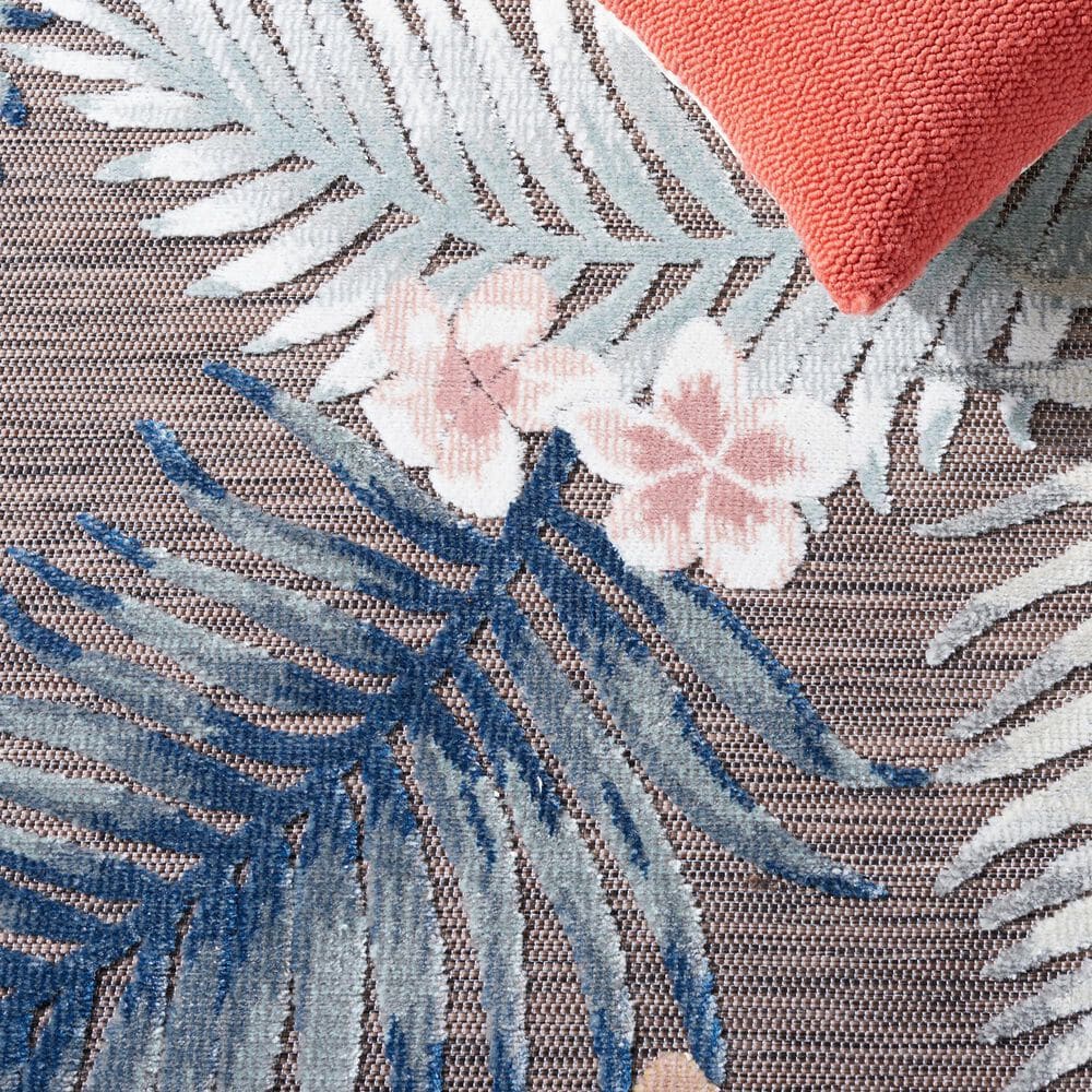 Safavieh Cabana CBN458T 4&#39; x 6&#39; Brown and Blue Indoor/Outdoor Area Performance Rug, , large