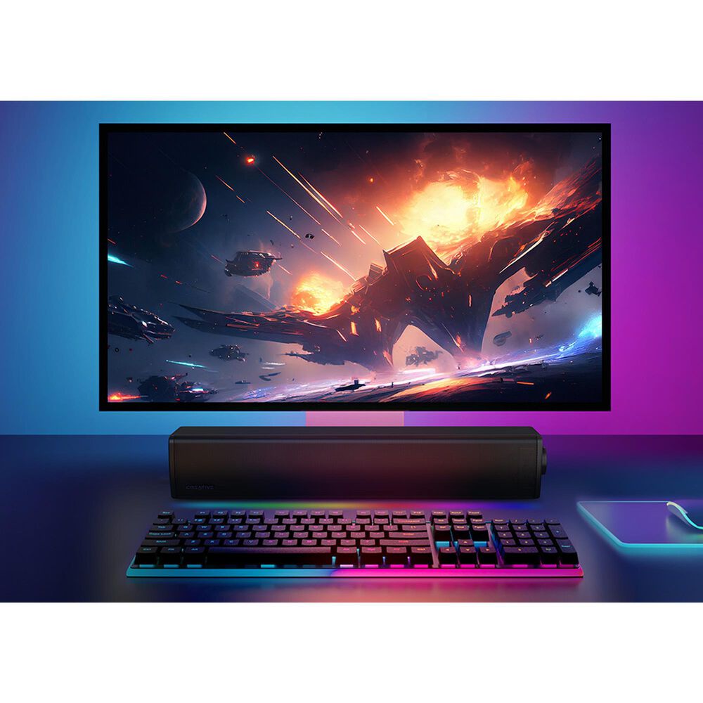 Creative Labs GS3 Compact Gaming Soundbar in Black, , large
