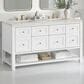 James Martin Vanities Breckenridge 60" Double Bathroom Vanity in Bright White with 3 cm Victorian Silver Quartz Top and Rectangular Sinks, , large