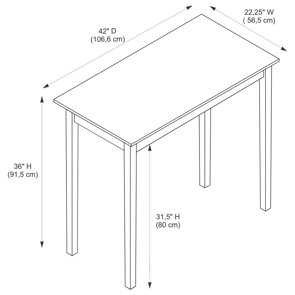 Linden Boulevard Marnie Tavern Pub Table Set in Espresso, , large