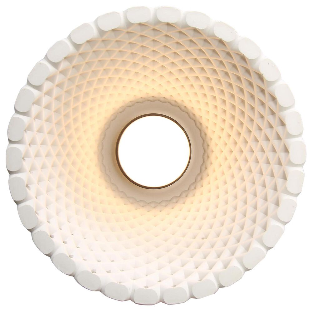 Golden Lighting Clarus 8" 1-Light LED Pendant in White Sandstone, , large